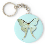 Pretty White Butterfly Design keychains