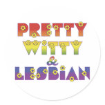 Pretty Witty Lesbian stickers
