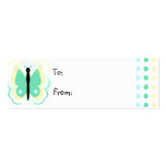 Pretty Yellow And Green Butterfly Gift Tag business cards
