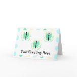 Pretty Yellow And Green Butterfly Greeting Card