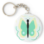Pretty Yellow And Green Butterfly Keychain