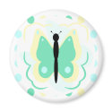 Pretty Yellow And Green Butterfly Magnet