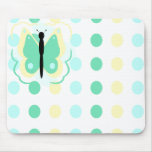 Pretty Yellow And Green Butterfly Mousepad