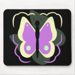 Pretty Yellow And Purple Butterfly Mousepad