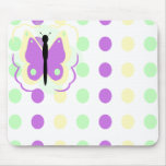 Pretty Yellow And Purple Butterfly Mousepad