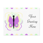 Pretty Yellow And Purple Butterfly Postcard