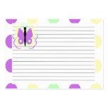 Pretty Yellow And Purple Butterfly Recipe Card business cards