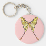 Pretty Yellow Butterfly Keychain