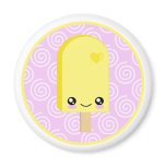 Pretty Yellow Lemon Popsicle Kawaii Magnet