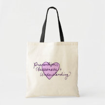 Prevention Awareness Understanding Canvas Bags