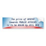 Price of Apathy (Plato) Bumper Stickers