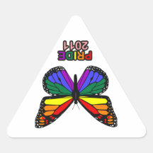 Pride 2011 butterfly triangle sticker