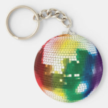 pride disco ball key chains
