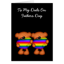 Pride Heart Teddy Bear Fathers Day Greeting Cards