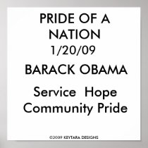 PRIDE OF A NATION, BARACK OBAMA, Service  Hope ... Posters