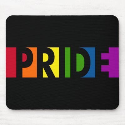 Pride Pop Black Mousepad by jamieco