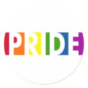 Pride Pop Round White Sticker