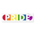 Pride Pop White Bumper Sticker bumper stickers