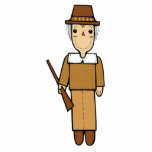 prim pilgrim man photo sculptures