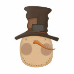 prim snowman head with hat photo sculptures