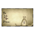 Prim Teddy Bear - Gift Tags business cards