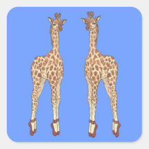 Prima Donna Giraffe Square Stickers