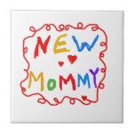 Primary Colors Text New Mommy Gifts Tiles