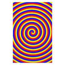 Primary Colours. Bright and Colourful Spiral. Flyer Design