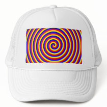 Primary Colours. Bright and Colourful Spiral. Hats