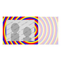 Primary Colours. Bright and Colourful Spiral. Personalised Photo Card
