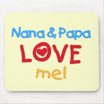 Primary Colours Nana and Papa Love Me mousepads