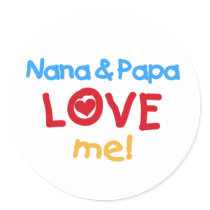 Primary Colours Nana and Papa Love Me stickers