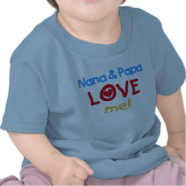 Primary Colours Nana and Papa Love Me t-shirts