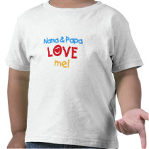 Primary Colours Nana and Papa Love Me t-shirts