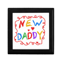 Primary Colours New Daddy Gifts Keepsake Boxes