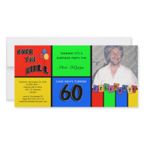 Primary Colours Photo Surprise 60th Birthday Party Photo Card