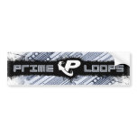 Prime Loops Glitch Logo bumper stickers