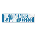 Prime Minister Bumper Sticker bumper stickers