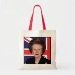 Prime Minister Margaret Thatcher - The Iron Lady Tote Bags