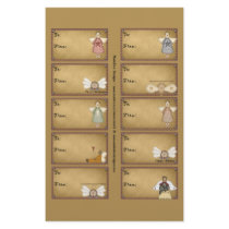 Primitive Angels Gift Tags on a Sheet - D1 Flyer Design