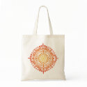 Primitive Art-Sun Tote Bags