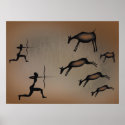 Primitive Cave Art Poster posters
