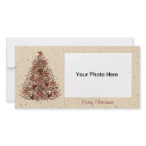Primitive Christmas Tree Photo Card