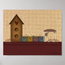 Primitive Country Shelf Print