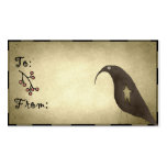 Primitive Crow Design 1 - Holiday Gift Tags business cards
