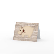 Primitive Pig Note Card