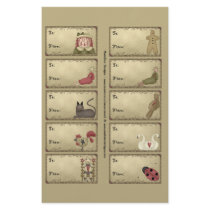 Primitive Things Gift Tags on a Sheet - D5 Flyer