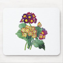 Primula Auricula - Cowslip- Pierre Joseph Redoute Mousepad