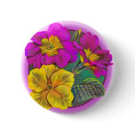 Primula fine art button/badge