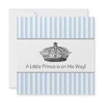 Prince Baby Boy Shower Personalised Announcements